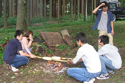 くるくるバームクーヘンづくり